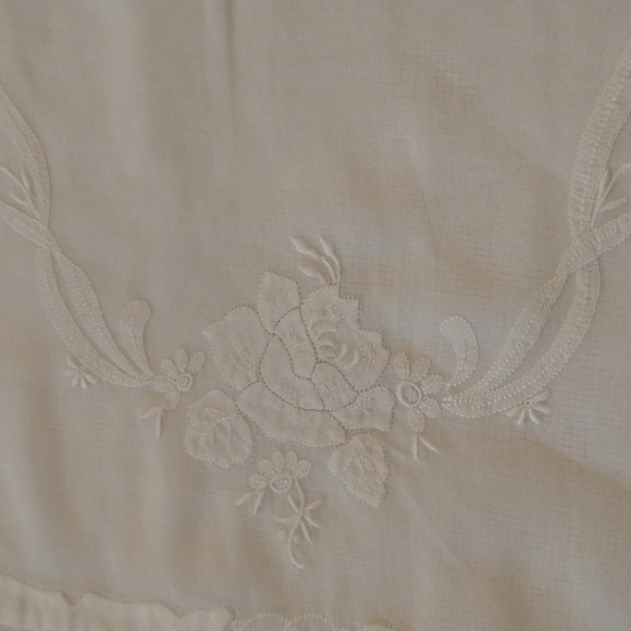 Set of 5 organdy linen handmade madeira white placemats vintage cottagecore - Picture 3 of 8